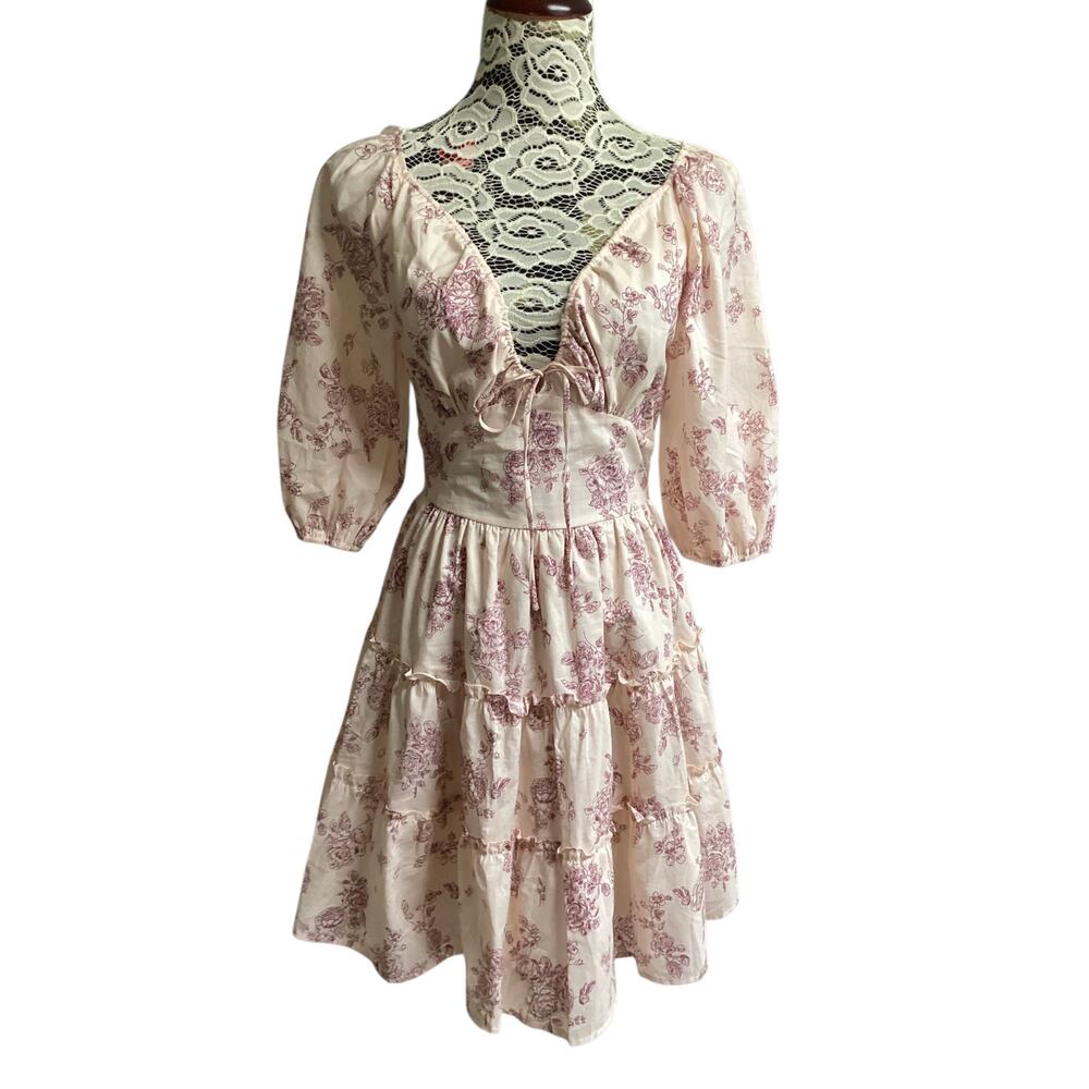 Aureum floral mini dress size XL